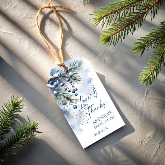 雪の恋　冬のブライダルシャワー　ギフトタグ ギフトタグ