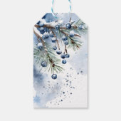 雪の恋　冬のブライダルシャワー　ギフトタグ　冬のブライダルシャワーのパーソナライズされたギフトタグ　 ギフトタグ (裏面)