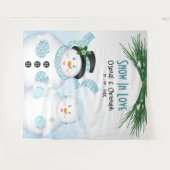 雪の恋 Winter Wedding 背景 タペストリー (正面(横))