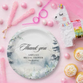 雪の愛のほこりブルーウィンターブライダルシャワー ペーパープレート (パーティー)