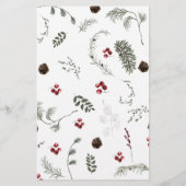 雪の愛の冬のエバーグリーンブライダルシャワーゲーム (裏面)