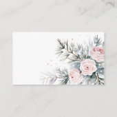 雪の愛の冬のブライダルシャワーqrギフトレジストリ エンクロージャーカード (裏面)