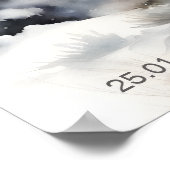 雪の愛の冬の森のブライダルシャワーへようこそ ポスター (角)