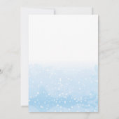 雪の愛の冬の結婚式 招待状 (裏面)