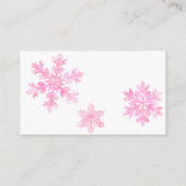 雪の愛の冬の赤ちゃんシャワーおむつラッフル エンクロージャーカード (裏面)