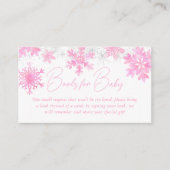 雪の愛の冬の赤ちゃんシャワー本のリクエスト エンクロージャーカード (正面)