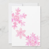 雪の愛の雪の雪の冬の赤ちゃんシャワー 招待状 (裏面)