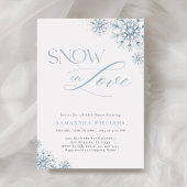 雪の愛エレガントのブライダルシャワー招待状 招待状