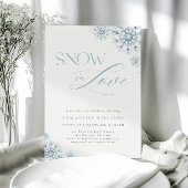 雪の愛エレガントのブライダルシャワー招待状 招待状
