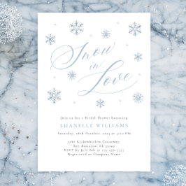 雪の愛モダンのブライダルシャワー招待状 招待状