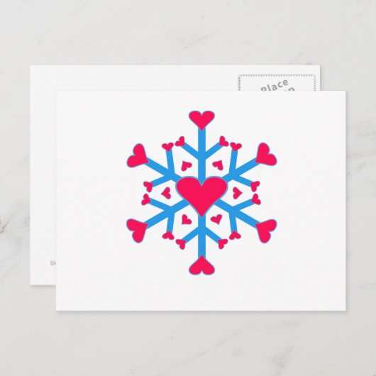 雪の愛 – はがき – 水平 (正面/裏面)