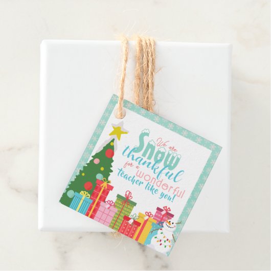 雪の感謝先生ありがとう フェイバータグ (インサイチュ)