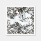 雪の抽象芸術 スタンダードカクテルナプキン (正面)
