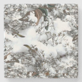 雪の抽象芸術 ストーンコースター (正面)