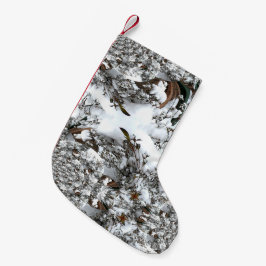 雪の抽象芸術 スモールクリスマスストッキング