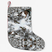 雪の抽象芸術 スモールクリスマスストッキング (正面)