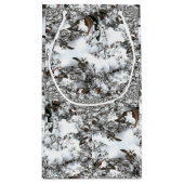 雪の抽象芸術 スモールペーパーバッグ (裏面)