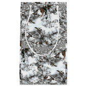 雪の抽象芸術 スモールペーパーバッグ (正面)