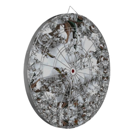 雪の抽象芸術 ダーツボード (正面左)