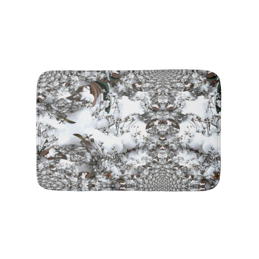 雪の抽象芸術 バスマット (正面)