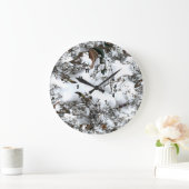 雪の抽象芸術 ラージ壁時計 (ホーム)