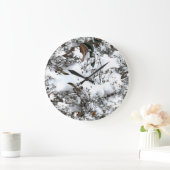 雪の抽象芸術 ラージ壁時計 (ホーム)