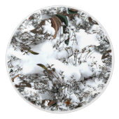 雪の抽象 セラミックノブ (正面)