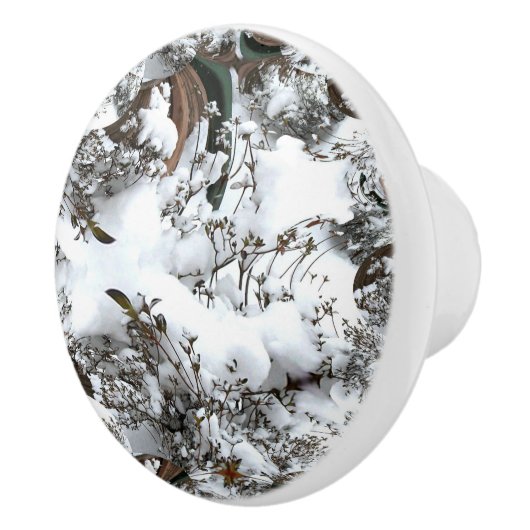 雪の抽象 セラミックノブ (右)