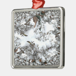 雪の抽象 メタルオーナメント