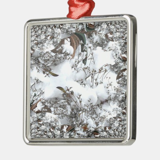 雪の抽象 メタルオーナメント (左)