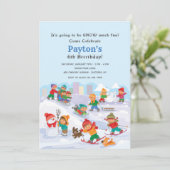 雪の招待状の冬のおもしろい 招待状 (スタンド正面)