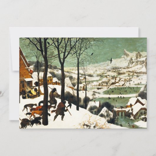 雪の招待状のPieter Bruegelのハンター 招待状 (正面)
