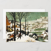 雪の招待状のPieter Bruegelのハンター 招待状 (正面/裏面)
