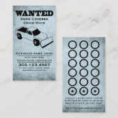 雪の指名手配ポスター切手カード ロイヤリティカード (正面/裏面)