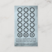 雪の指名手配ポスター切手カード ロイヤリティカード (裏面)