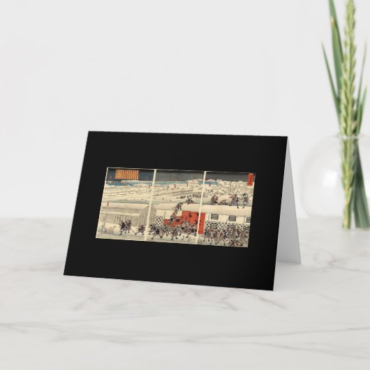 雪の挨拶状で攻撃している武士 カード (正面)