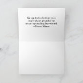 雪の挨拶状で服を着る木 サンキューカード (内部)