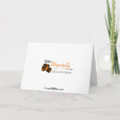 雪の挨拶状のキツツキ カード (裏面)