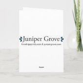 雪の挨拶状の武士 カード (裏面)