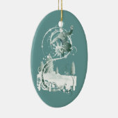 雪の搭乗のオーナメント セラミックオーナメント (右)