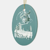 雪の搭乗のオーナメント セラミックオーナメント (左)
