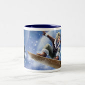 雪の搭乗 ツートーンマグカップ (中央)