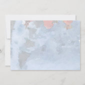 雪の新居カード 赤いカニの林檎の実と雪の新居カード 招待状 (裏面)