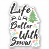 雪の方が命が好い シール (正面)