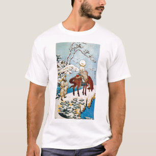雪の旅人,北斎雪の旅人，北斎，浮世絵 Tシャツ