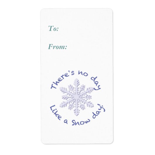 雪の日のような日はない！ ラベル (正面)