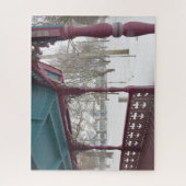 雪の日のポーチビュー – マーサのブドウ畑 ジグソーパズル (縦)