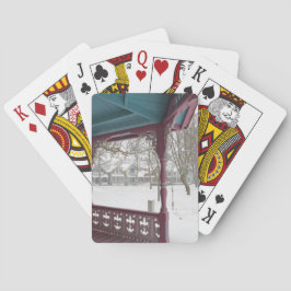 雪の日のポーチビュー – マーサのブドウ畑 トランプ