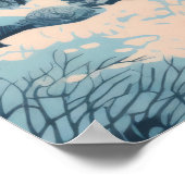 雪の日の入りセレニティ ポスター (角)