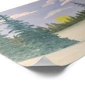 雪の日の出 ポスター (角)